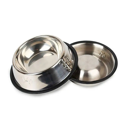 Paw Stainless Steel Pet Dog Bowl Feeder Skidproof Anti-Ant Shape Cat Dog Bowls Food Accessories Pet Supplies 6 Sizes